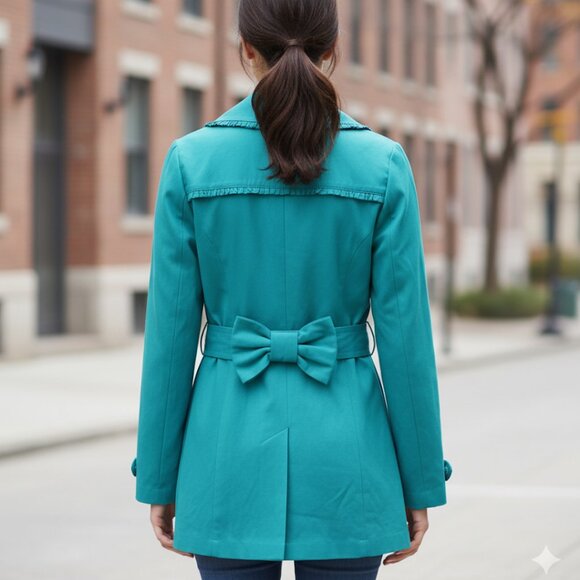 Candie's Jackets & Blazers - Candies Teal Double-Breasted Jacket Size Medium EUC